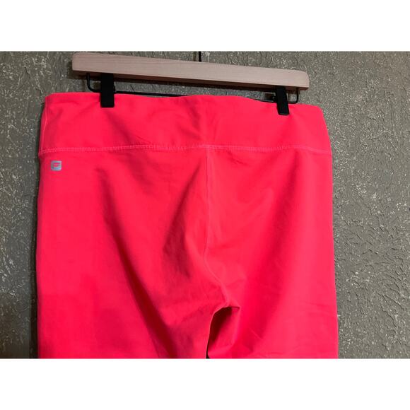 Fabletics Define PowerHold Mid-Rise Capri Cropped Leggings XL Neon Coral - Picture 6 of 9